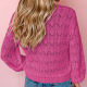 Fashion Short Cardigan Knitted Sweaters Women Autumn And Winter Long Sleeve Front-open V-neck Button-down Tops Clothes