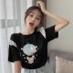 Summer Korean New Lace Stitching Niche Ins Shirt Short-sleeved Women